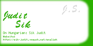 judit sik business card